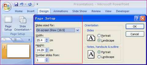 three kinds of on-screen show size