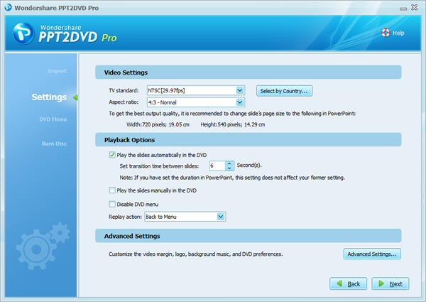 general settings