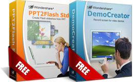 Make a video to choose a free license from PPT2Flash Std  / DemoCreator