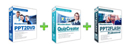 Buy bundle - PPT2Flash Professional + PPT2DVD + QuizCreator